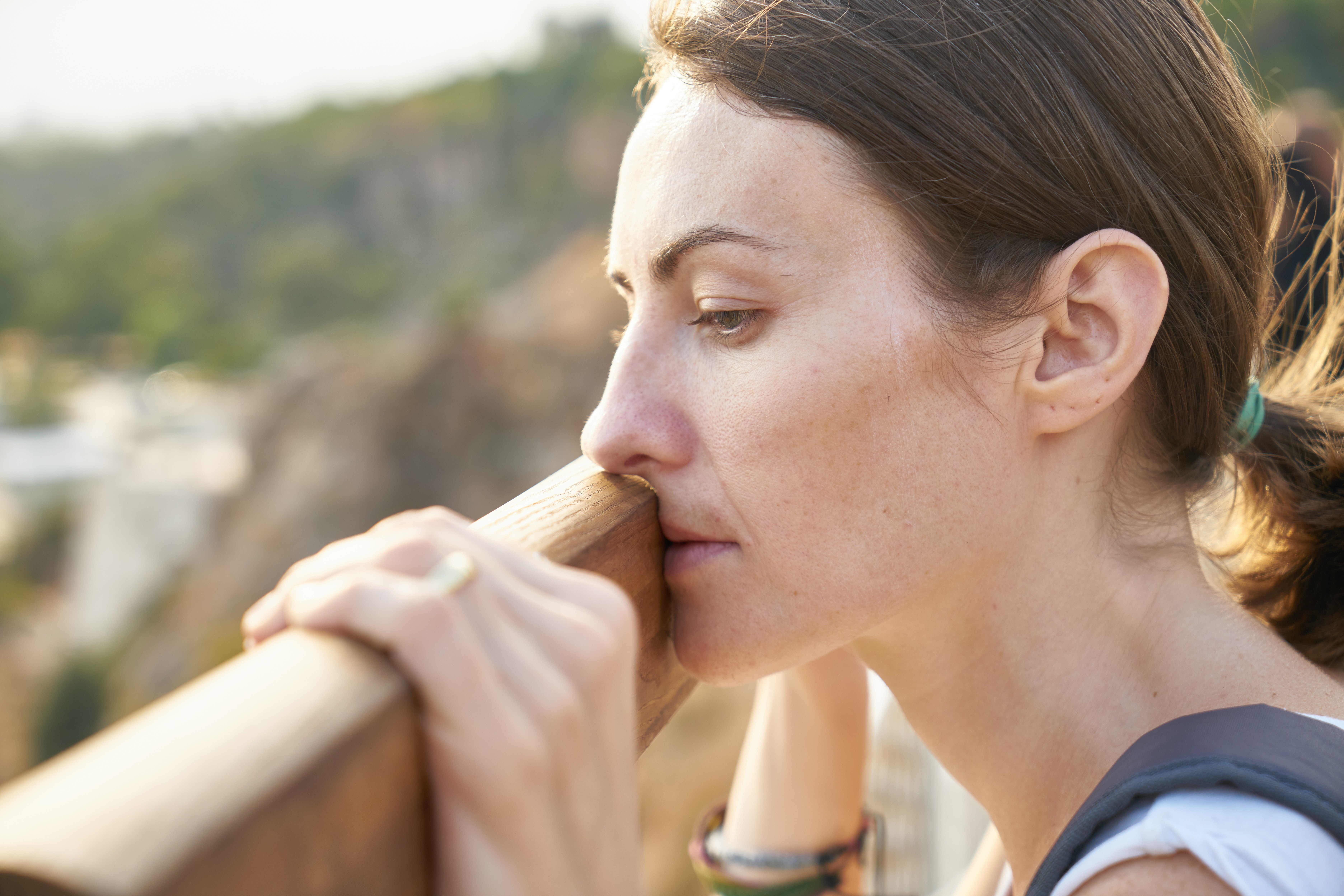 Woman contemplating